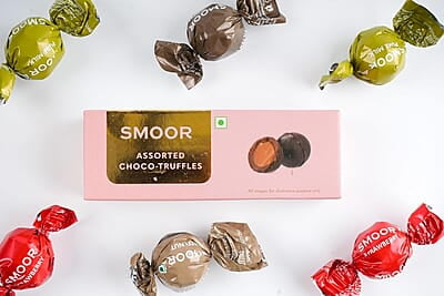 SMOOR Assorted Choco Truffles Box Premium Chocolate Gift Box Special Occasions Box of 4 (56g)