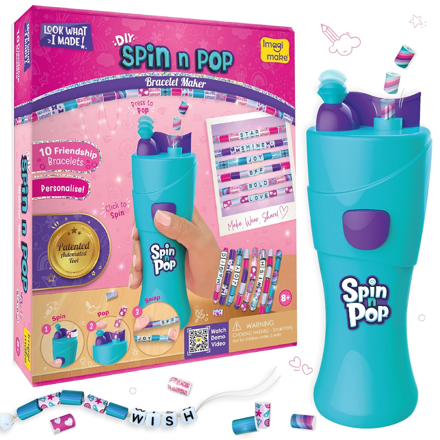 Spin n Pop DIY Bracelet Making Kit| Patented Electric Bracelet Maker