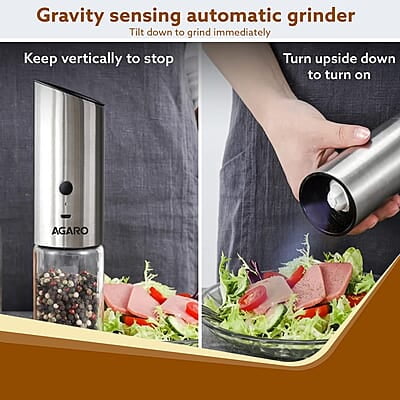 AGARO Gravity Salt & Pepper Automatic Grinder