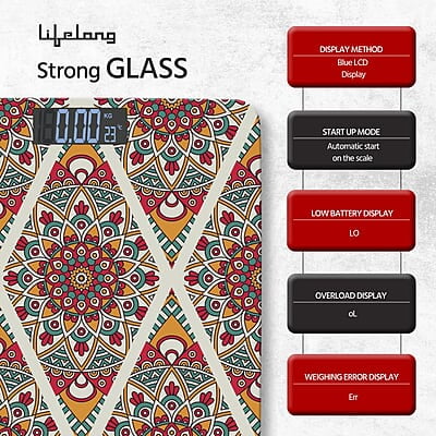 Lifelong Bloom LLWS54 Body Weighing Scale (Indian Cultural Series - Rajasthan Rural)