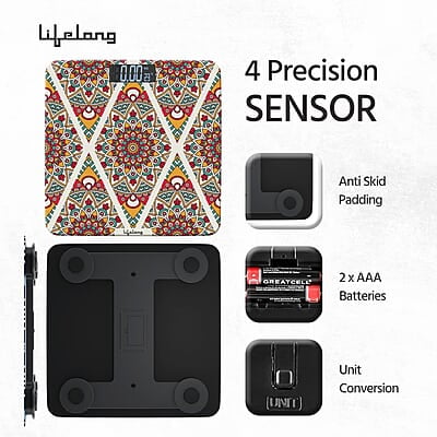 Lifelong Bloom LLWS54 Body Weighing Scale (Indian Cultural Series - Rajasthan Rural)