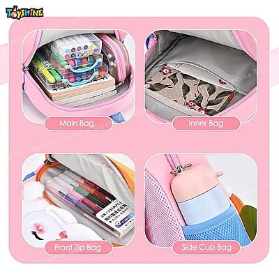 12" Cute Bunny Face Backpack for Kids Girls Boys Toddler Backpack Preschool Nursery