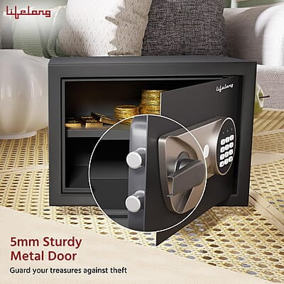 Lifelong Locker For Home&Office 34L-Digital Safe Locker For Security With 5Mm Sturdy Metal Door