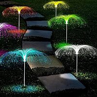 OPTICAL solar garden light Outdoor Waterproof 7 Color Changing double Jellyfish for Yard Decor,Outdoor Decor