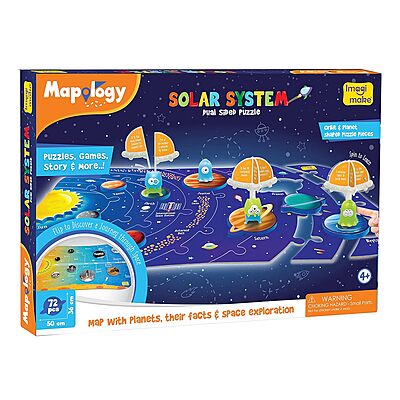 Imagimake Mapology Solar System Puzzle - Learning Aid And Educational Toy - For Kids Age 4 And Above