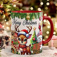 Christmas Coffee Mug 330ml - Merry Christmas & Happy New Year Gift, Christmas Gift