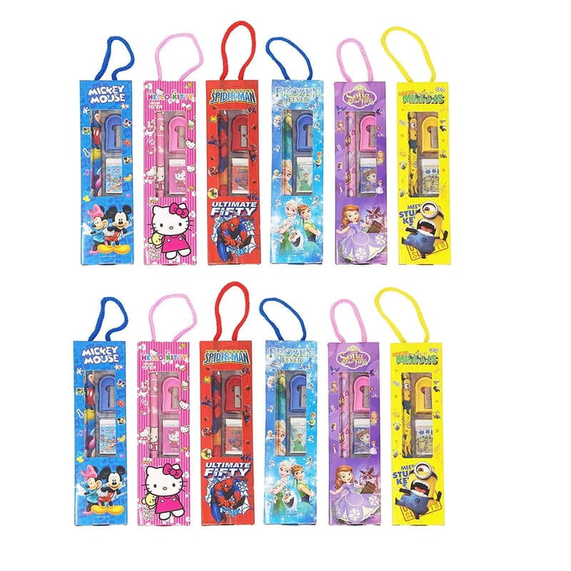 Mix Stationery Kit Set in a Fancy Box for Kids (Pack of 12)