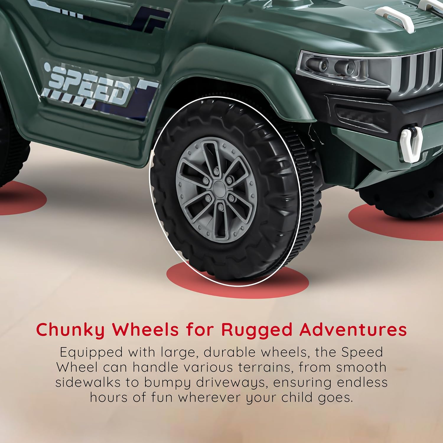 Baybee Push Ride on Baby Jeep for Kids Toys with LED Light & Storage Bin- Dark Green Baybee Push Ride on Baby Jeep for Kids Toys with LED Light & Storage Bin- Dark Green