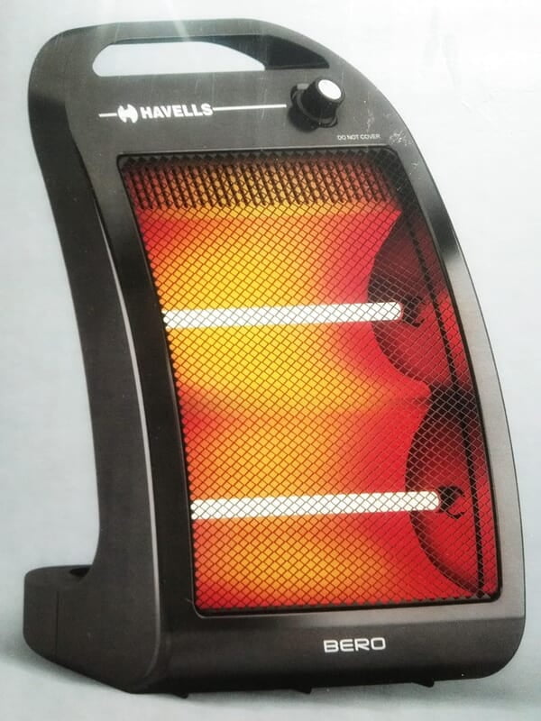 Havells Bero Quartz Heater Black 800 watt 2 Heat Settings