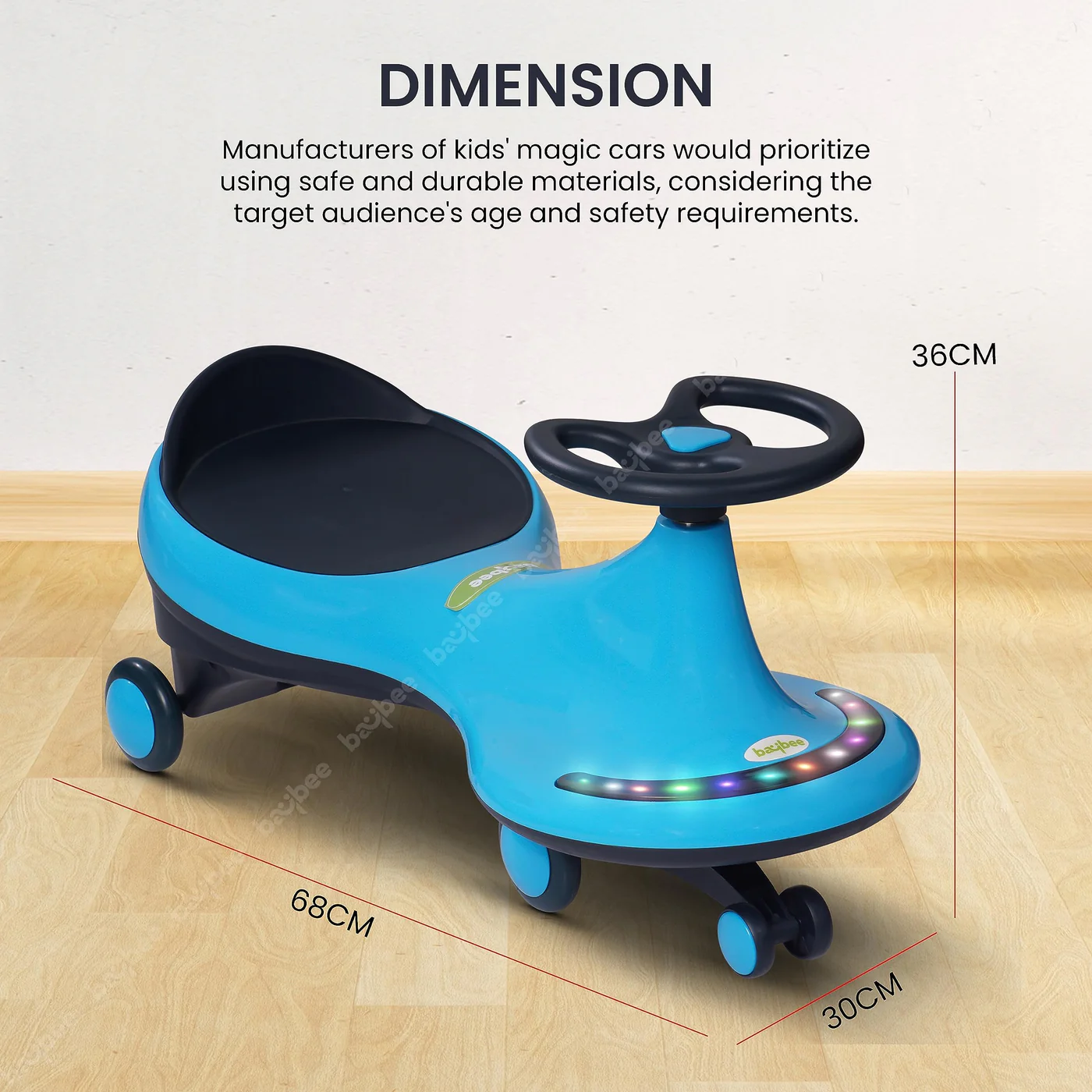 Baybee Trix Go Kids Magic Swing Cars for Kids-Blue