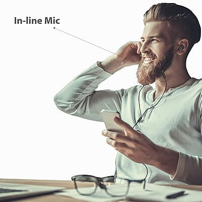 Blaupunkt EM10 in-Ear Wired Earphone with Mic and Deep Bass HD Sound Mobile Headset with Noise Isolation and with customised Extra Ear gels