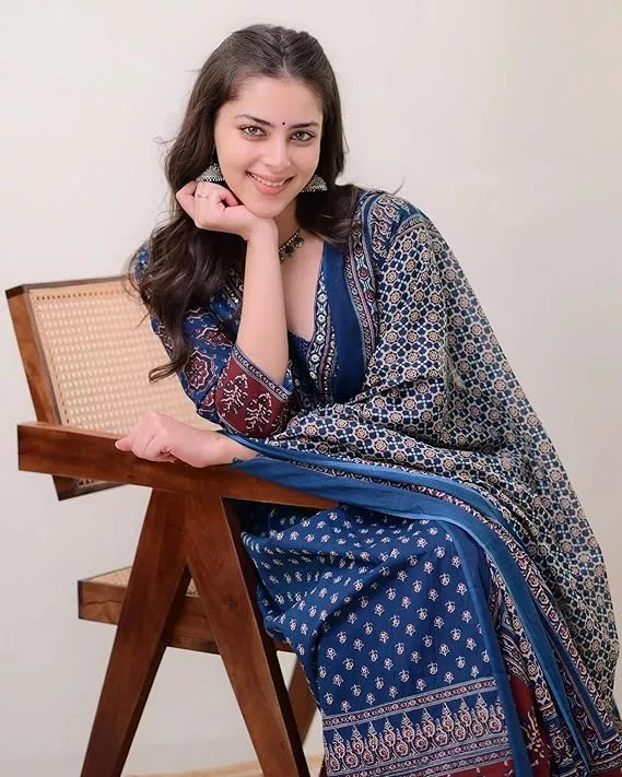 Anarkali Kurta and Pant with Dupatta Set