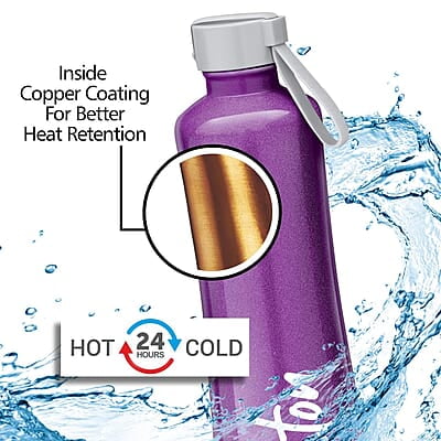 Milton New Tiara 900 Stainless Steel 24 Hours Hot and Cold Water Bottle, 750 ml Milton New Tiara 900 Stainless Steel 24 Hours Hot and Cold Water Bottle, 750 ml
