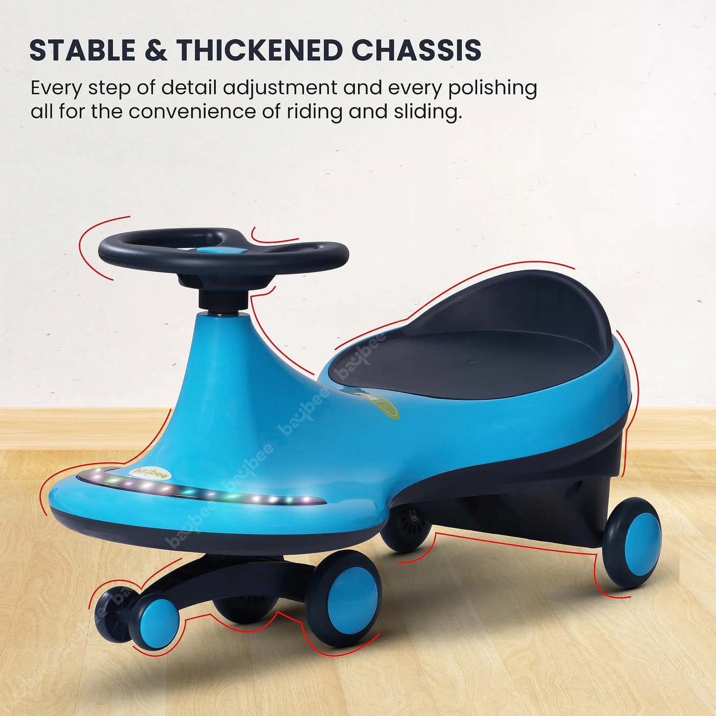 Baybee Trix Go Kids Magic Swing Cars for Kids-Blue