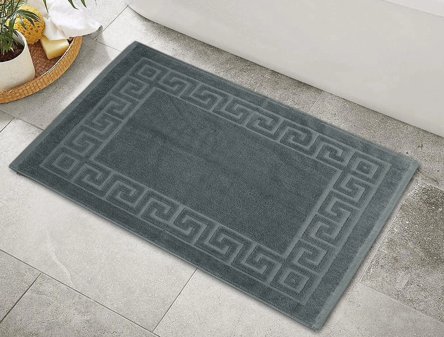 Sofrito Bath Mat - Regular - 80% Cotton 20% Polyester - Grey Sofrito Bath Mat - Regular - 80% Cotton 20% Polyester - Grey