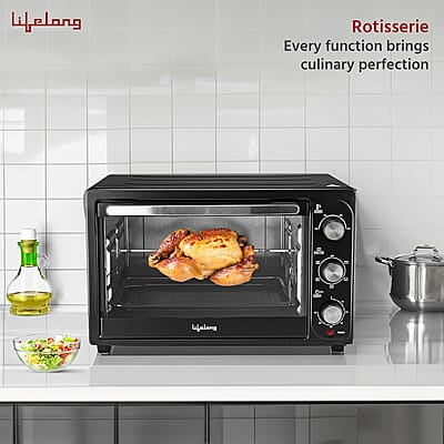 Lifelong Otg 36L - Oven Toaster Griller With Rotisserie For Kitchen- 1500W Lifelong Otg 36L - Oven Toaster Griller With Rotisserie For Kitchen- 1500W