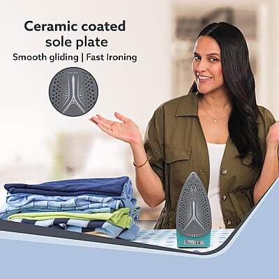 AGARO Primo Travel Steam Iron, 1200W, Compact, Ceramic Coated Sole plate