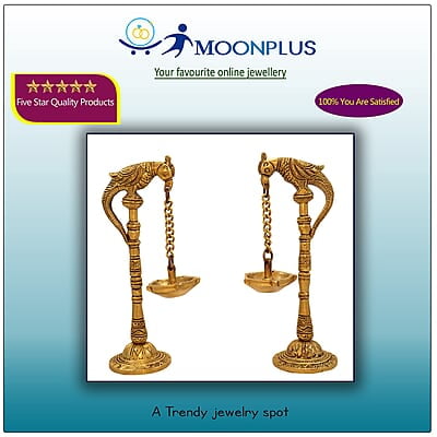 Brass Parrot Hanging Diya/Vilakku,Lamp Brass Parrot Hanging Diya/Vilakku,Lamp