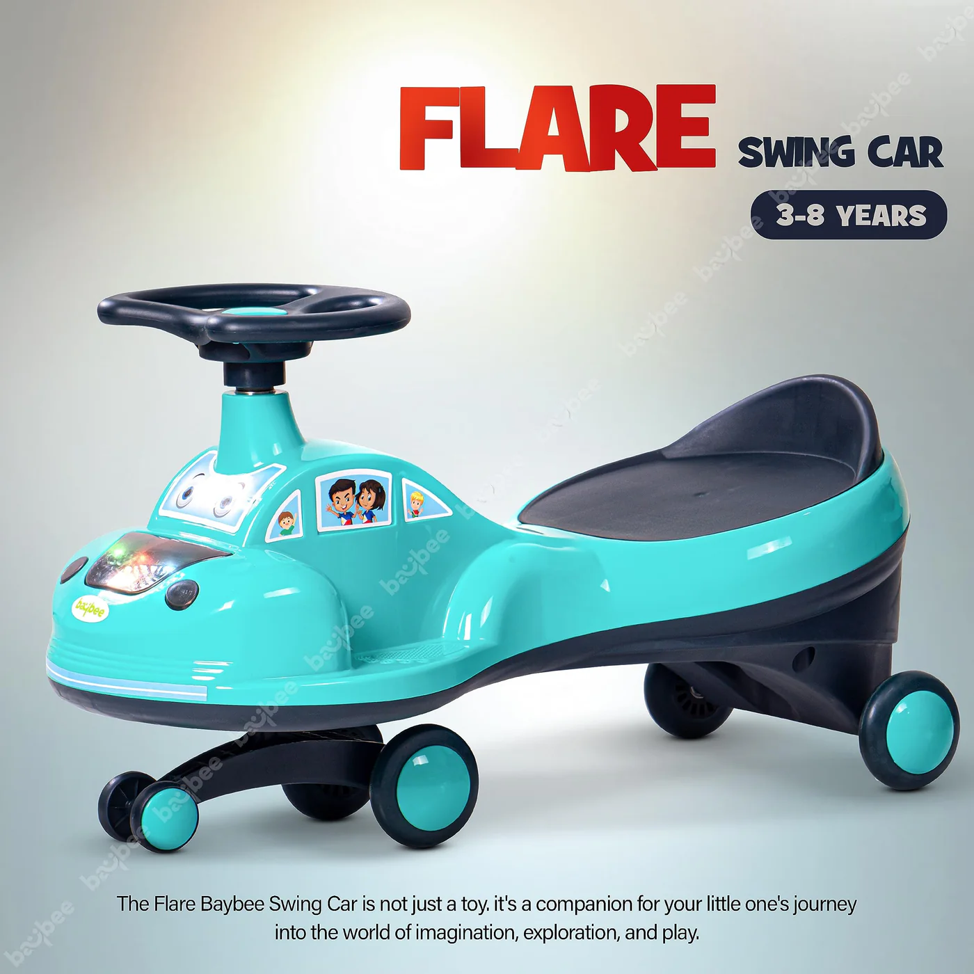 Baybee Flare Magic Swing Cars for Kids with PP Wheels- Blue