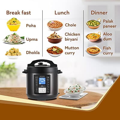 AGARO Imperial Electric Pressure Cooker, 8 Litres Inner Pot, 14 Pre-Set multi Cooking Functions