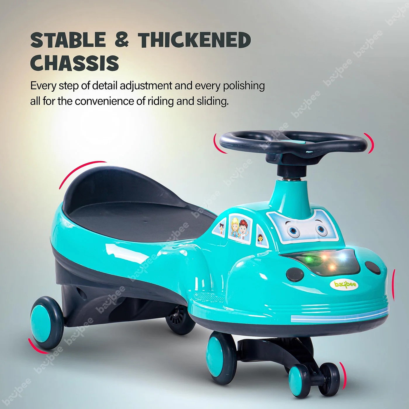 Baybee Flare Magic Swing Cars for Kids with PP Wheels- Blue