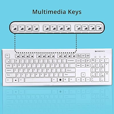 Zebronics DLK01 (White) Wired Keyboard