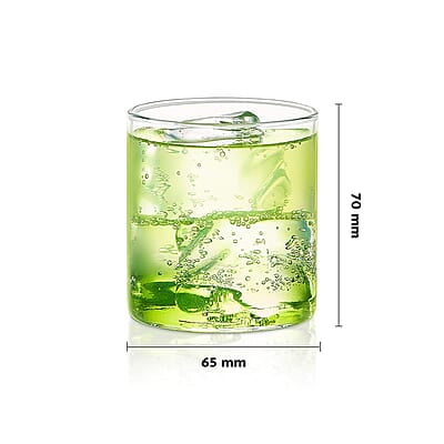 Borosil 205ml Set of 6 pcs Vision Glass Vision Transparent Drinking Glass | Borosilicate Glass Tumblers for Water, Cold Drinks, Juice| Flame Proof, Microwave & Dishwasher Safe, For Daily use & Gifting