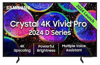 Samsung 108 cm (43 inches) D Series Crystal 4K Vivid Pro Ultra HD Smart LED TV UA43DUE77AKLXL