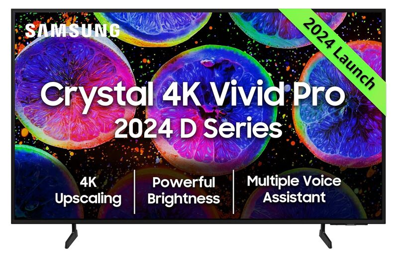 Samsung 108 cm (43 inches) D Series Crystal 4K Vivid Pro Ultra HD Smart LED TV UA43DUE77AKLXL