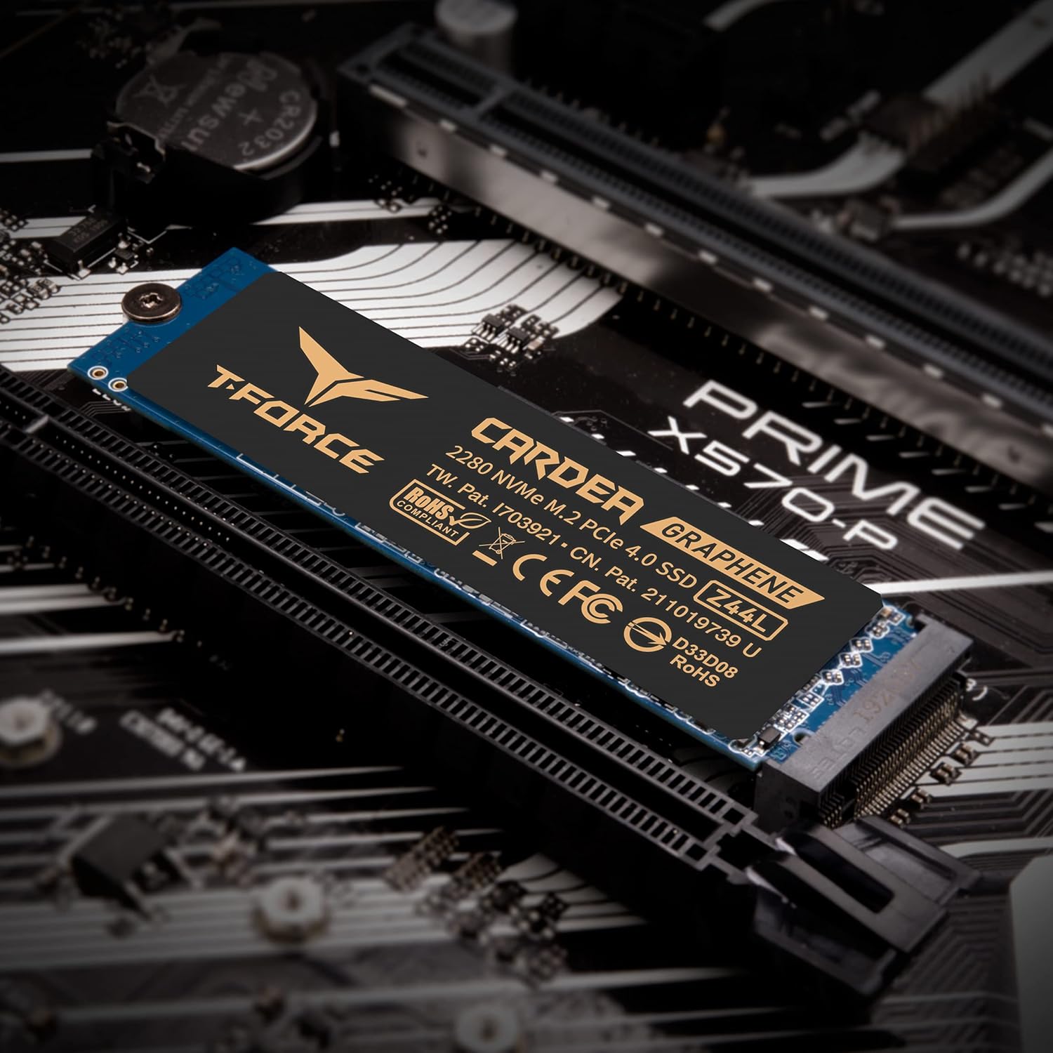 TeamGroup T-Force Cardea Z44L Nvme M.2 2280 Pcie Gen 4 Gaming SSD, 3D NAND TLC, SLC Cache, Graphene Heatsink, Internal Solid State Drive, High Performance, Low Latency TeamGroup T-Force Cardea Z44L Nvme M.2 2280 Pcie Gen 4 Gaming SSD, 3D NAND TLC, SLC Cache, Graphene Heatsink, Internal Solid State Drive, High Performance, Low Latency