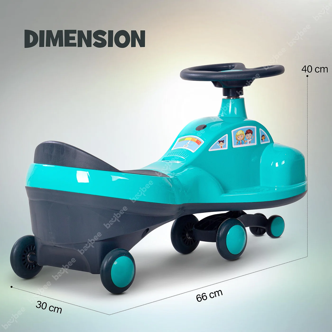 Baybee Flare Magic Swing Cars for Kids with PP Wheels- Blue