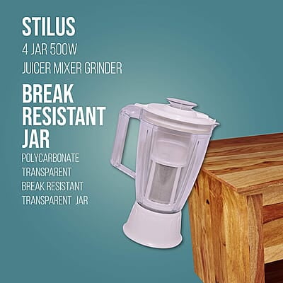 Havells Stilus 500 Watt Juicer Mixer Grinder 4 Jar With 3 Speed Led Indication