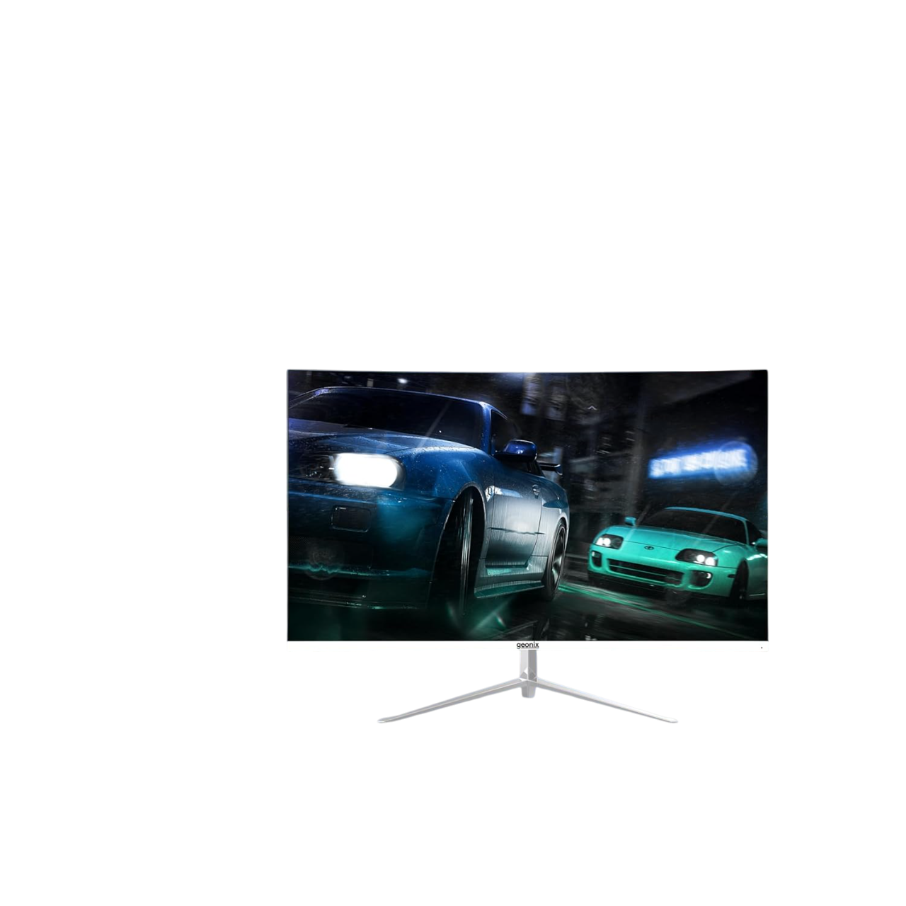 ​Geonix Neon 27-Inch LED Curved Monitor, 75Hz Refresh Rate,White-‎GXTF-WVHDF27W