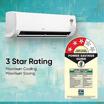 LG 1 Ton 3 Star Dual Inverter Split Ac (Copper, AI Convertible 6-In-1 Cooling, HD Filter with Anti-Virus Protection