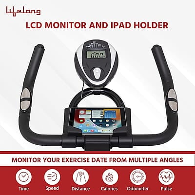 Lifelong LLF89 Fit Pro Spin Fitness Bike with 8Kg Flywheel, Adjustable Resistance, LCD Monitor and Heart Rate Sensor Lifelong LLF89 Fit Pro Spin Fitness Bike with 8Kg Flywheel, Adjustable Resistance, LCD Monitor and Heart Rate Sensor