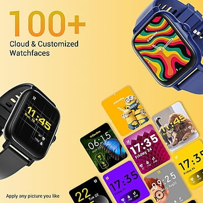 ElevOne 1.85" Display BT Calling Smartwatch, Multiple Watch Faces, Stress Monitor, Heart & SpO2 Monitoring, 50 Sports Modes, Sleep Monitor, 7 Days Battery