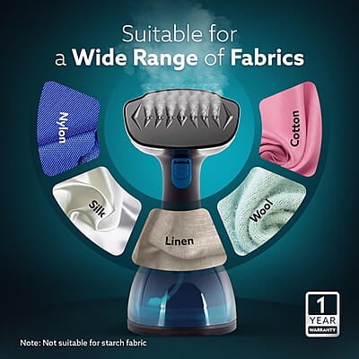 AGARO Signify Handheld Garment Steamer 1500W, 260 ML Water Tank AGARO Signify Handheld Garment Steamer 1500W, 260 ML Water Tank