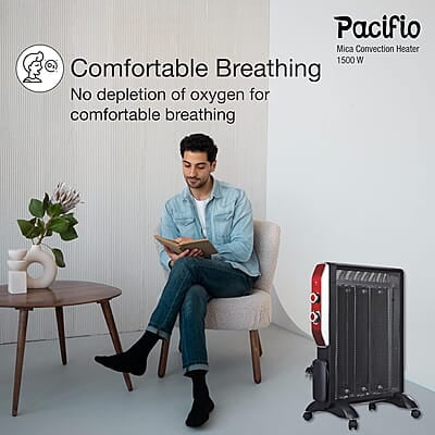Havells Room Heater 1500W Pacifio Mica| Micathermic Technology for Rapid & Instant Heating