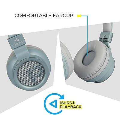 Zebronics-Bang over the ear headphones with Foldable Design and Bluetooth v5.0 headphones, Providing up to 20h* Playback