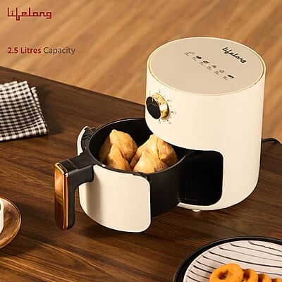 Lifelong Air Fryer 1 Year Warranty 800W, 2.5L, Air Fryer for Home, Electric Air-Fryer with 360° Hot Air Lifelong Air Fryer 1 Year Warranty 800W, 2.5L, Air Fryer for Home, Electric Air-Fryer with 360° Hot Air