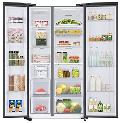 Samsung 653 L, 5 Star, Frost Free, Double Door, Convertible 5-in-1 Digital Inverter, Side By Side AI Enabled Smart Refrigerator with WiFi