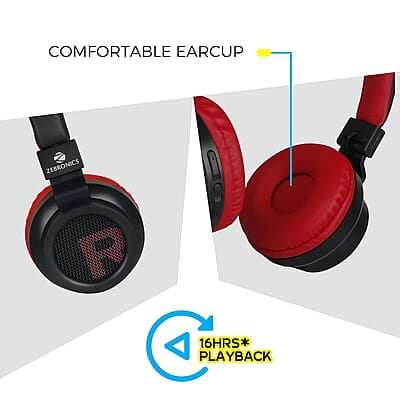 Zebronics-Bang over the ear headphones with Foldable Design and Bluetooth v5.0 headphones, Providing up to 20h* Playback