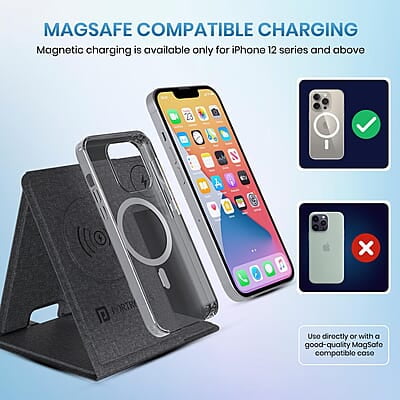 Portronics Freedom Fold 3 15W 3 in 1 Foldable MagSafe Compatible Wireless Charger for iPhone Apple Watches & AirPods Portronics Freedom Fold 3 15W 3 in 1 Foldable MagSafe Compatible Wireless Charger for iPhone Apple Watches & AirPods