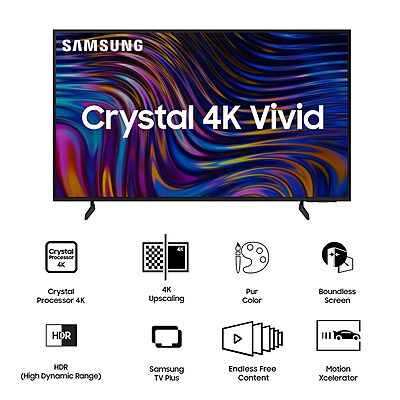 Samsung 125 cm (50 inches) D Series Crystal 4K Vivid Ultra HD Smart LED TV UA50DUE70BKLXL