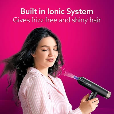 AGARO Bldc Professional Hair Dryer 2000 Watts,110000 Rpm,Fast Drying,3 Speed 3 Temperature Settings