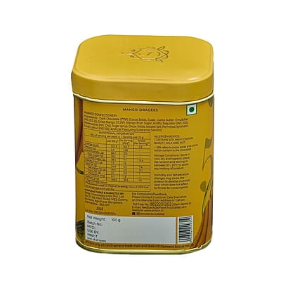 SMOOR Premium Chocolate Coated Mango Dragees  55% Cocoa Creamy Dark Couverture Chocolate Covered Mango 100g