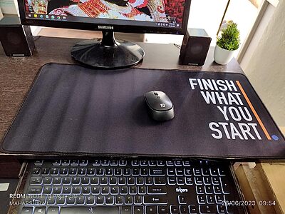 Sublimation Printed Large Size (600mmx300mmx2mm) (Finish What You Start Quote) Sublimation Printed Large Size (600mmx300mmx2mm) (Finish What You Start Quote)