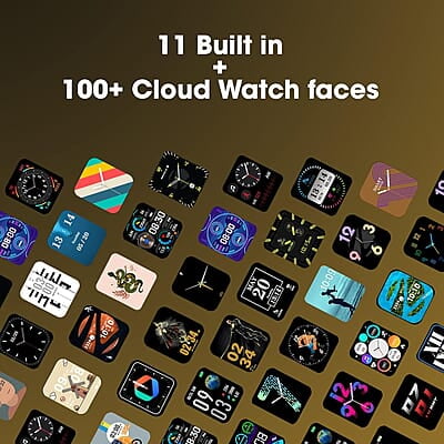 ZEBRONICS DC Black ADAM Edition DRIP Smartwatch with Bluetooth 5.1 Calling, 1.69" Display Size, Voice Assistance, 11 Built-in + Customizable Watch Faces, 8 Menu UI, IP67 and 100+ Sports Tracker