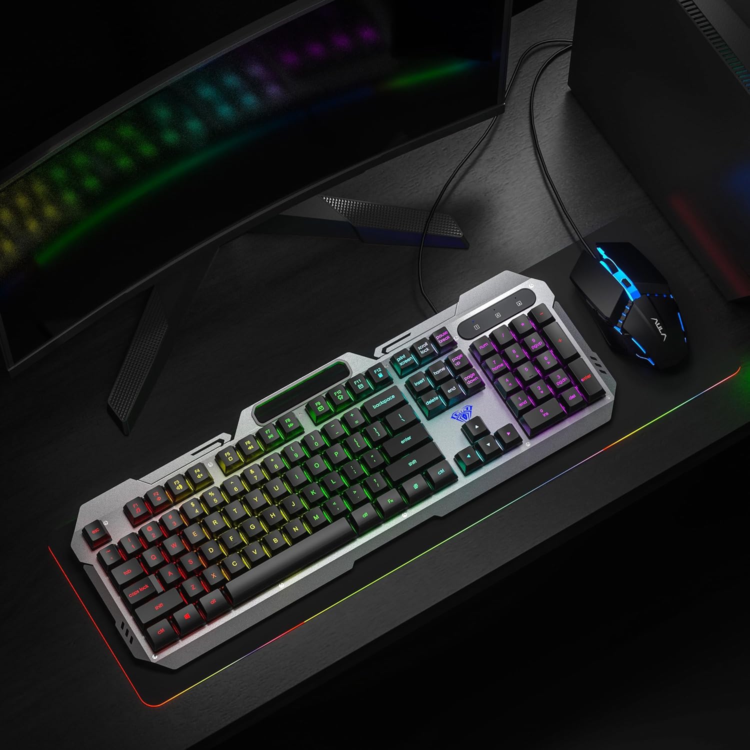Open Box Aula F2023 Combo Wired USB Gaming mouse & keyboard (Black) Open Box Aula F2023 Combo Wired USB Gaming mouse & keyboard (Black)