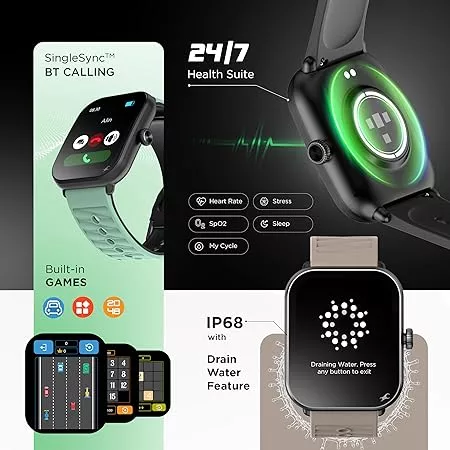 Fastrack MYND 1.93” AMOLED Display Smart Watch